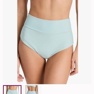 Montce  High Rise Powder Blue Full Coverage Bikini Bottom